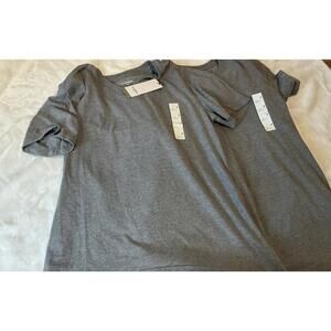 Men's V-Neck T-Shirt Medium Gray 2-pack